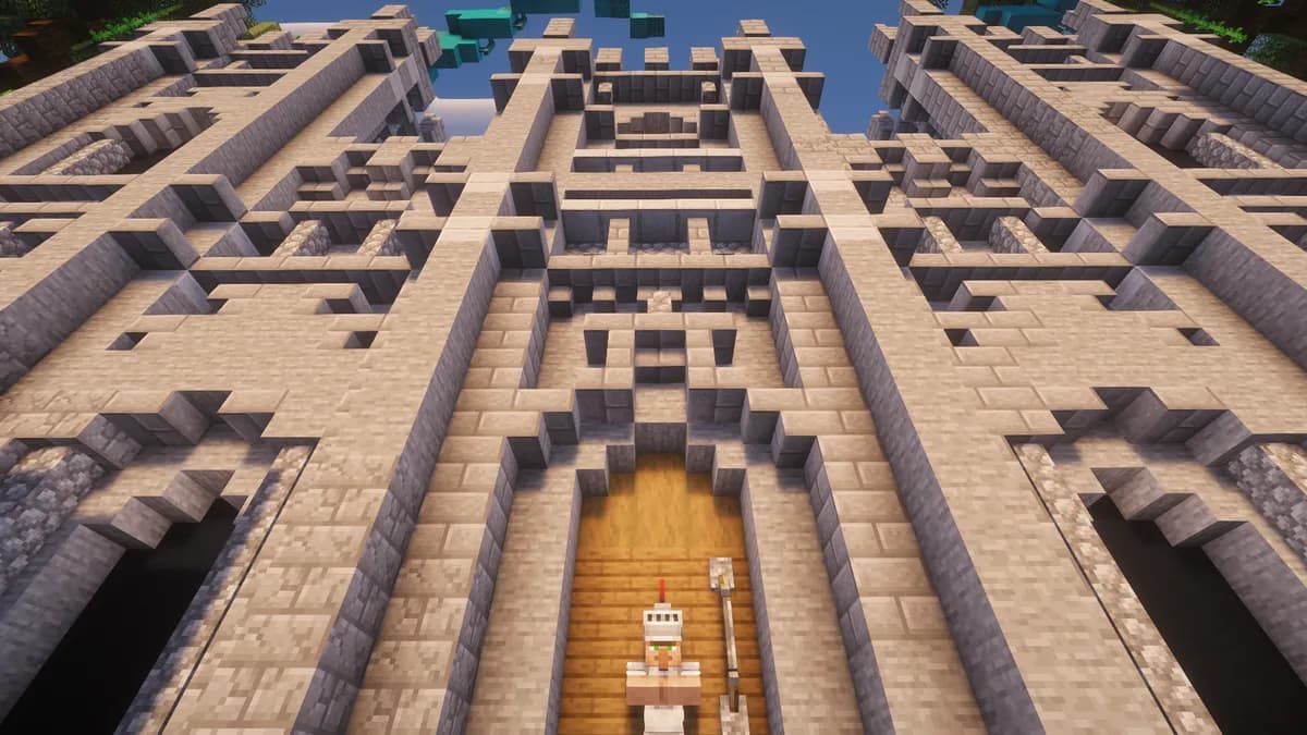 La facciata di un castello di fazione su Charlie Realms