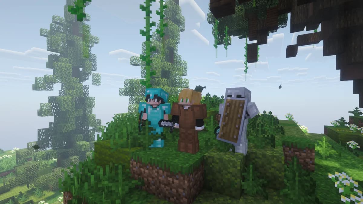 Giocatori equipaggiati nel mondo di Charlie Realms, nuovo server Minecraft Factions italiano